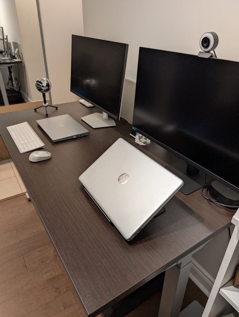 Walnut Top Electric Standing Desk - Height Adjustable - photo 4
