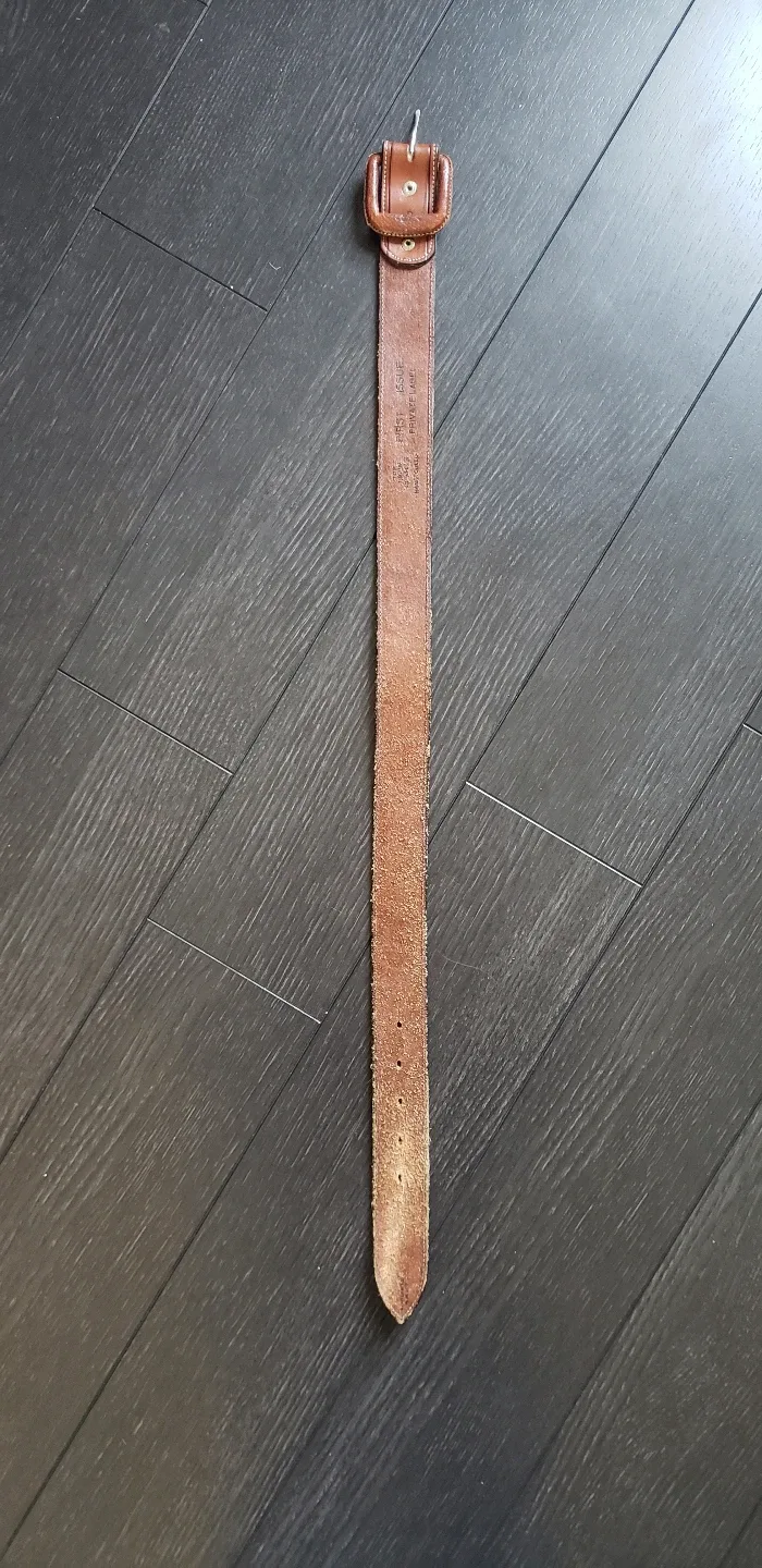 Vintage Tooled Leather Belt - Waist Cincher image indicator(3)