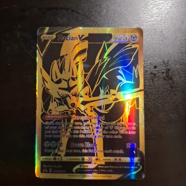 pokemon card zacian v gold Pokemon Sword & Shield ZACIAN V BGS 10 PRISTINE Gold Secret Rare 211/202 English