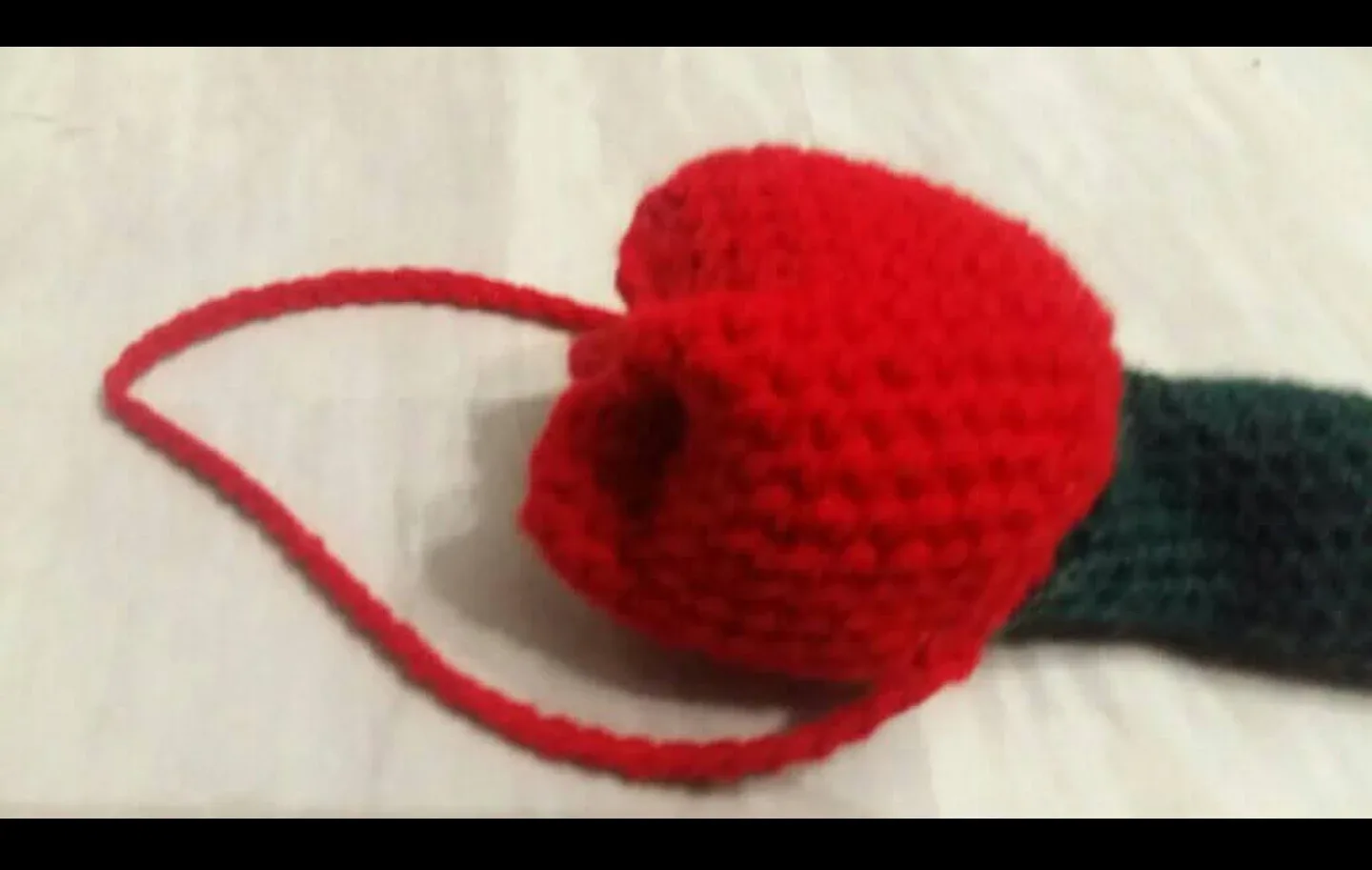 Handmade Crochet Lipstick Holder Tulip Rose image indicator(6)