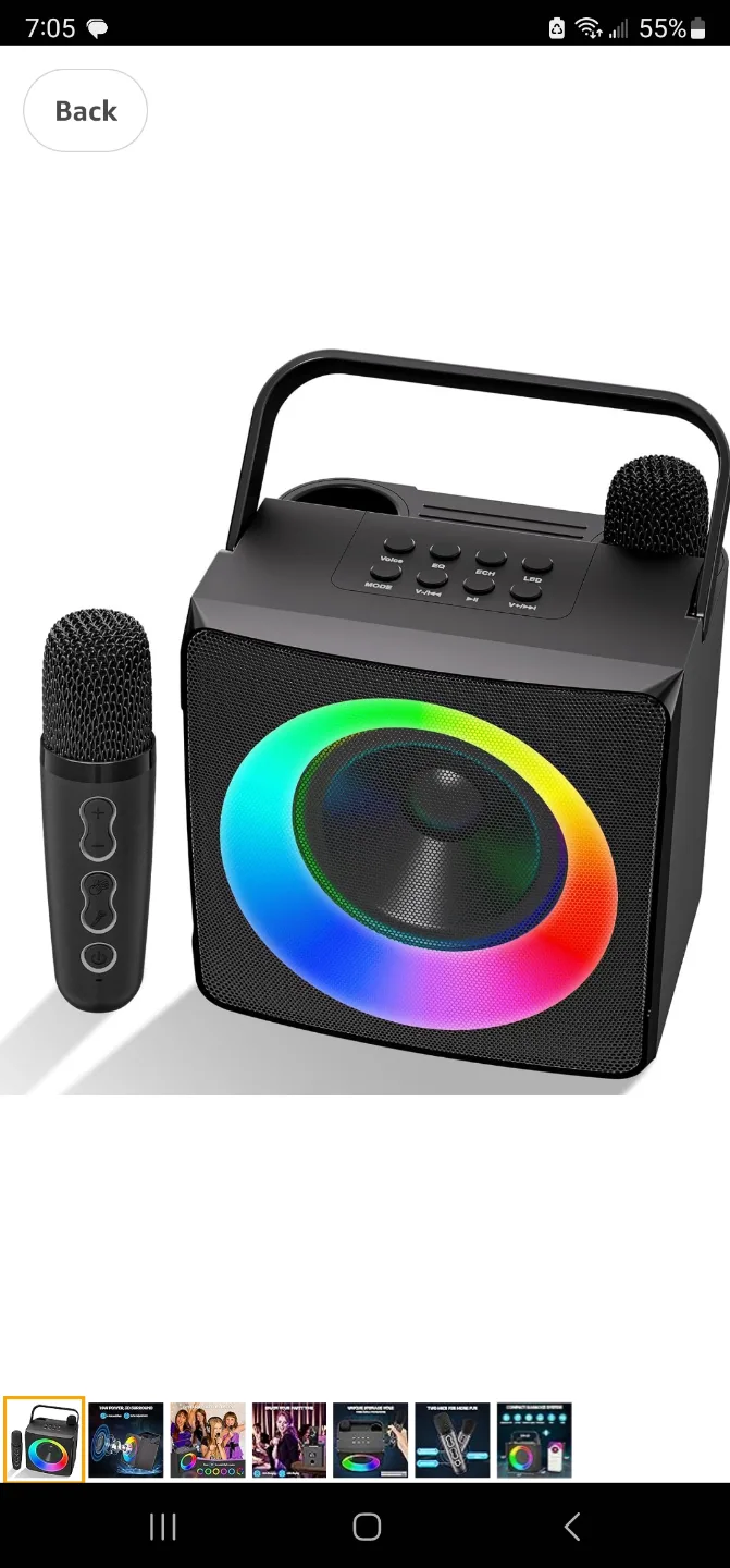 Karaoke Machine with Two Wireless Microphones image indicator(2)