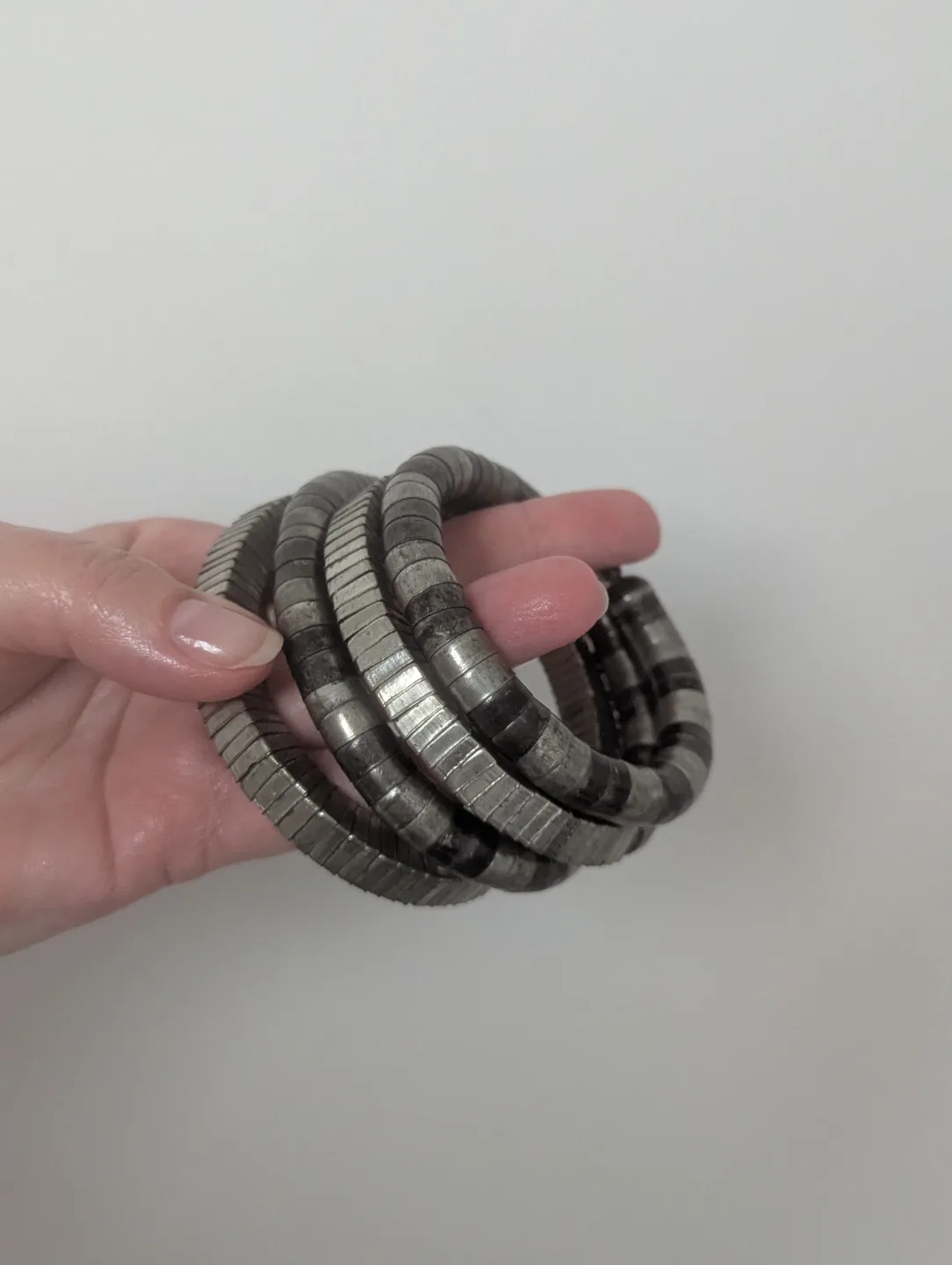 Unique Silver Tone Coiled Bracelet image indicator(2)