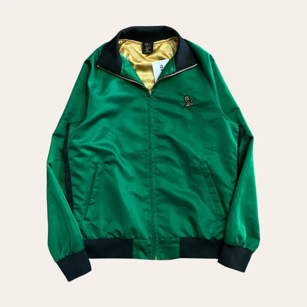 OVO Lined Track Jacket Green/Gold Size S thumbnail
