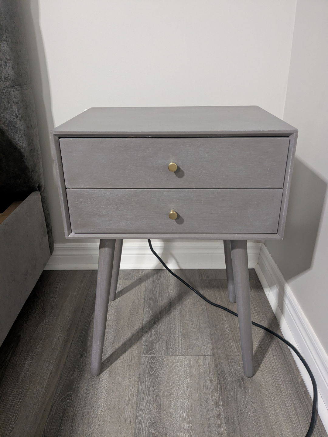 Modern Nightstand with Built-in Outlets