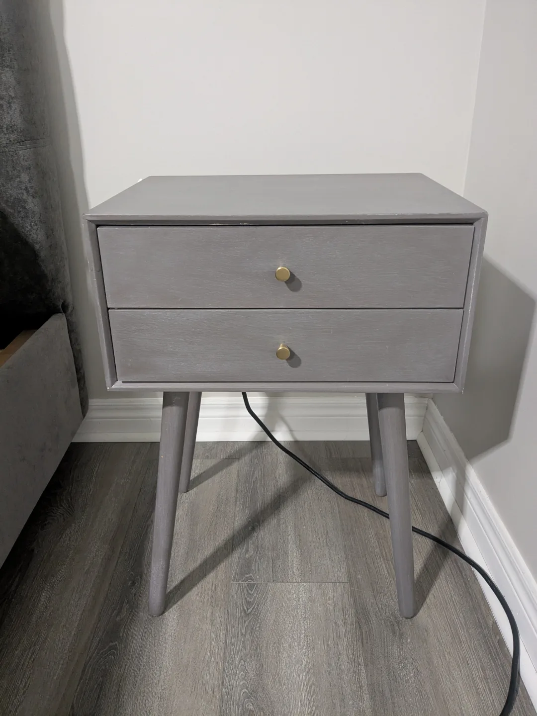 Modern Nightstand with Built-in Outlets thumbnail