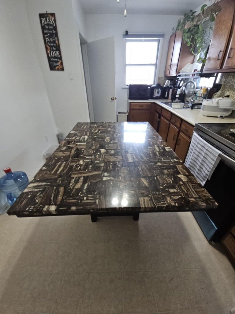 Petrified Wood Kitchen Island Table