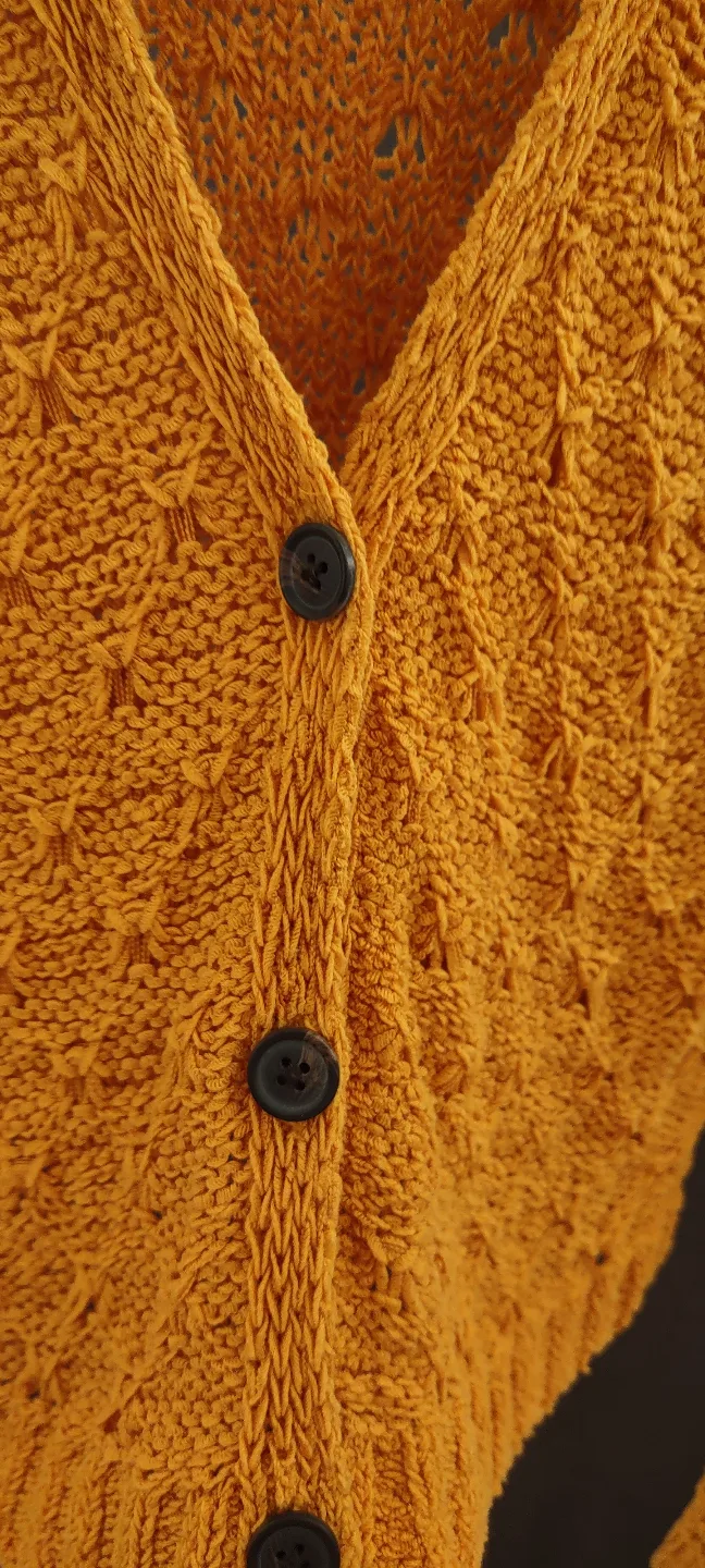 (NEW) American Eagle mustard Knit Cardigan image indicator(4)