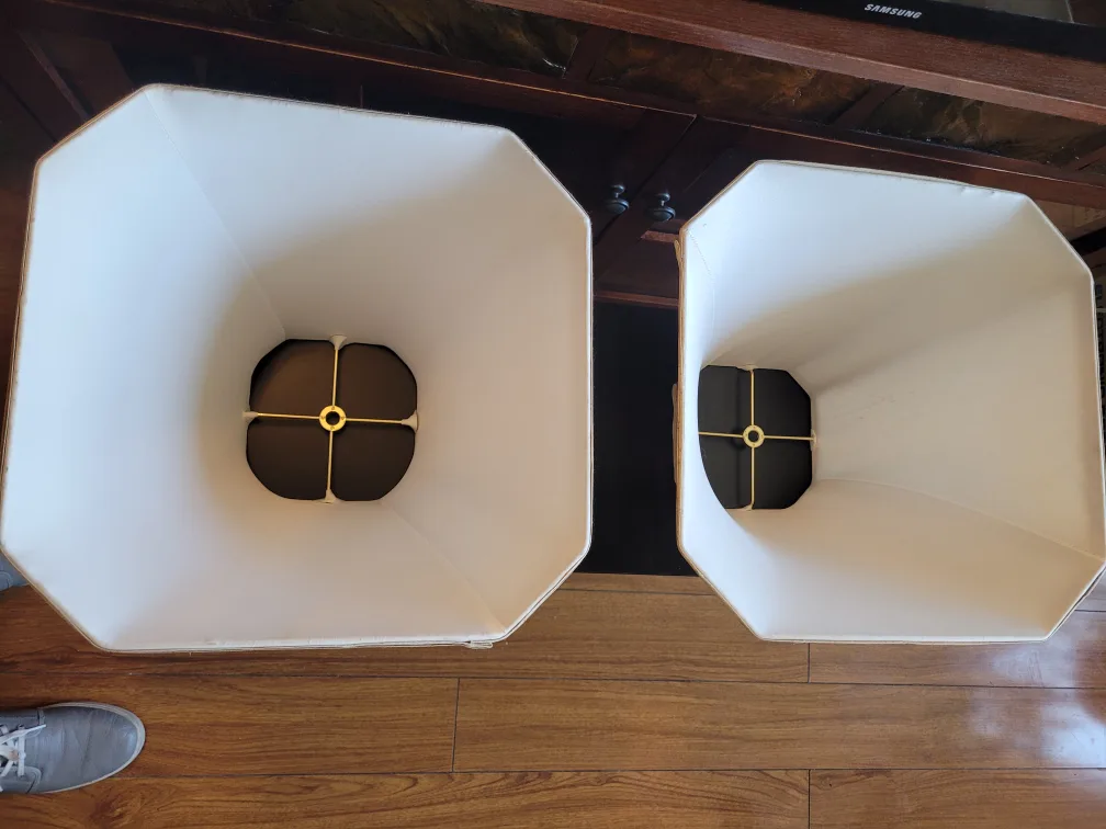 Pair of Beige Octagonal Lamp Shades image indicator(3)