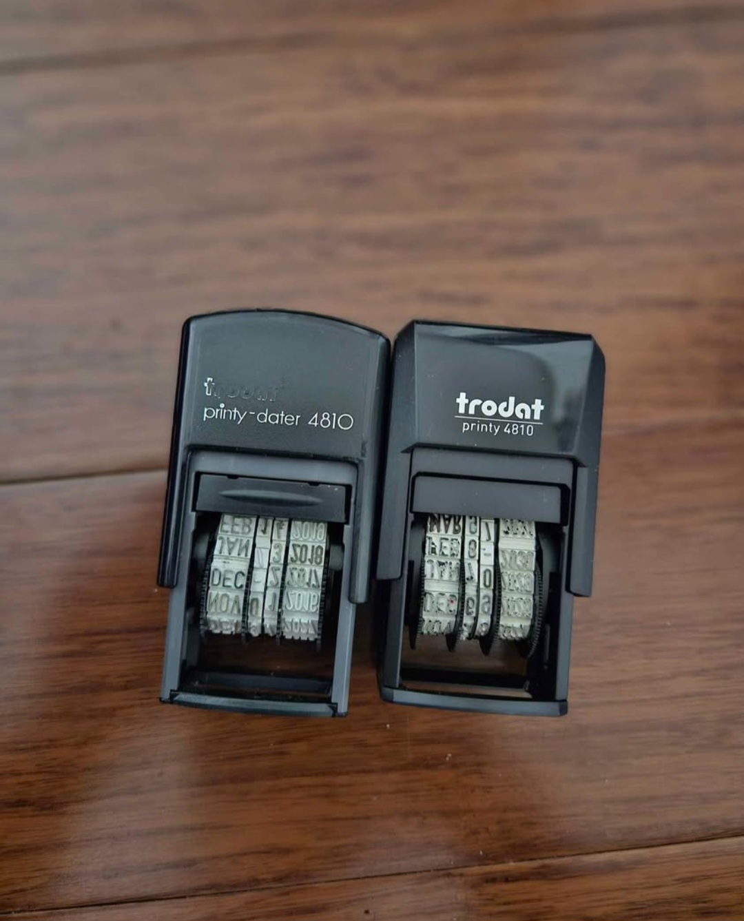 Pair of Trodat Printy 4810 Date Stampers 🥕💚