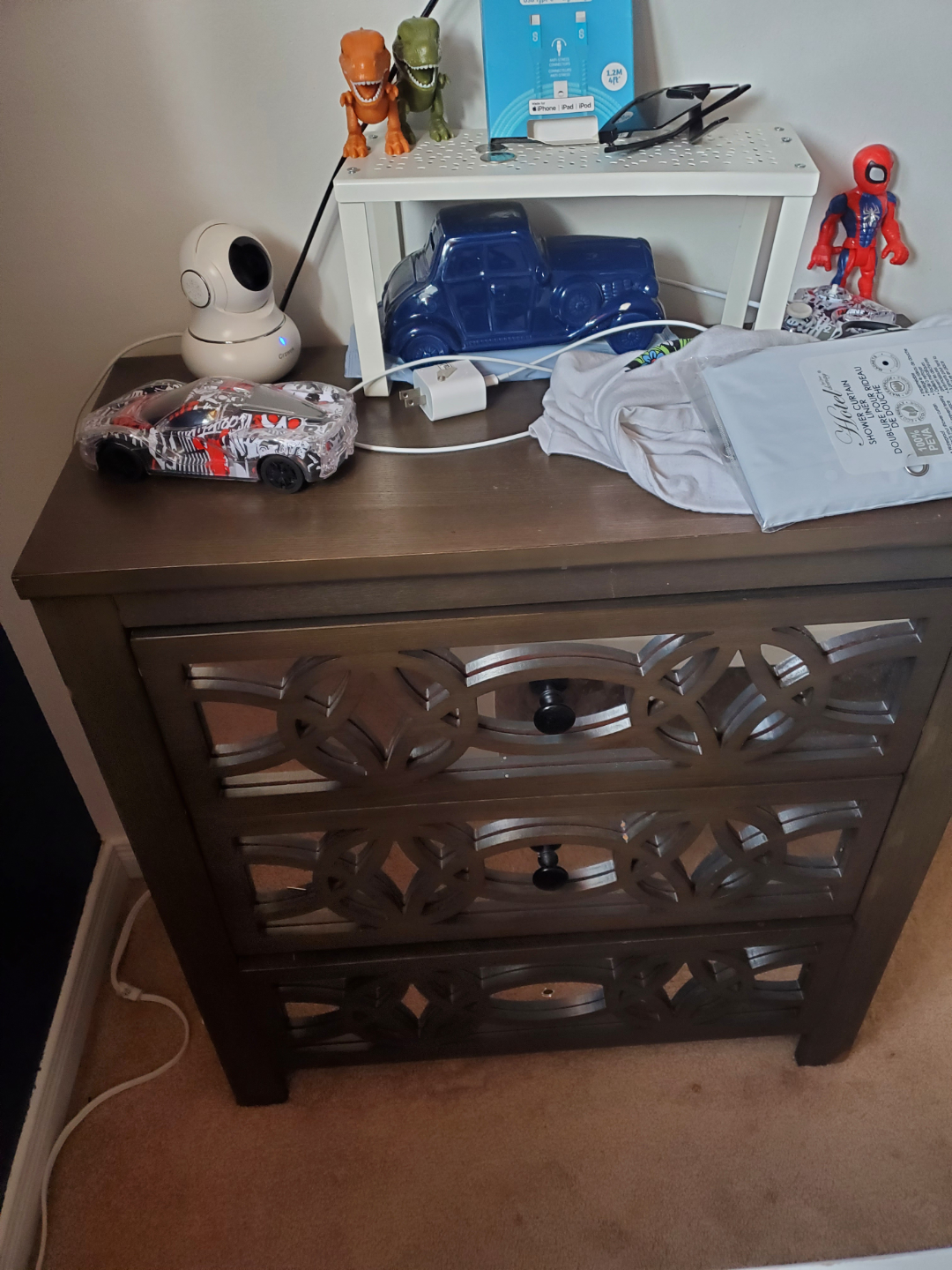 Three-Drawer Mirrored Accent Chest - photo 3