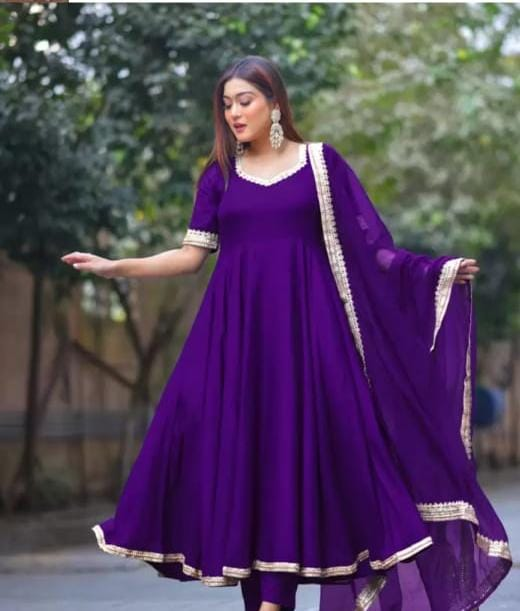 Gorgeous Purple Anarkali Suit