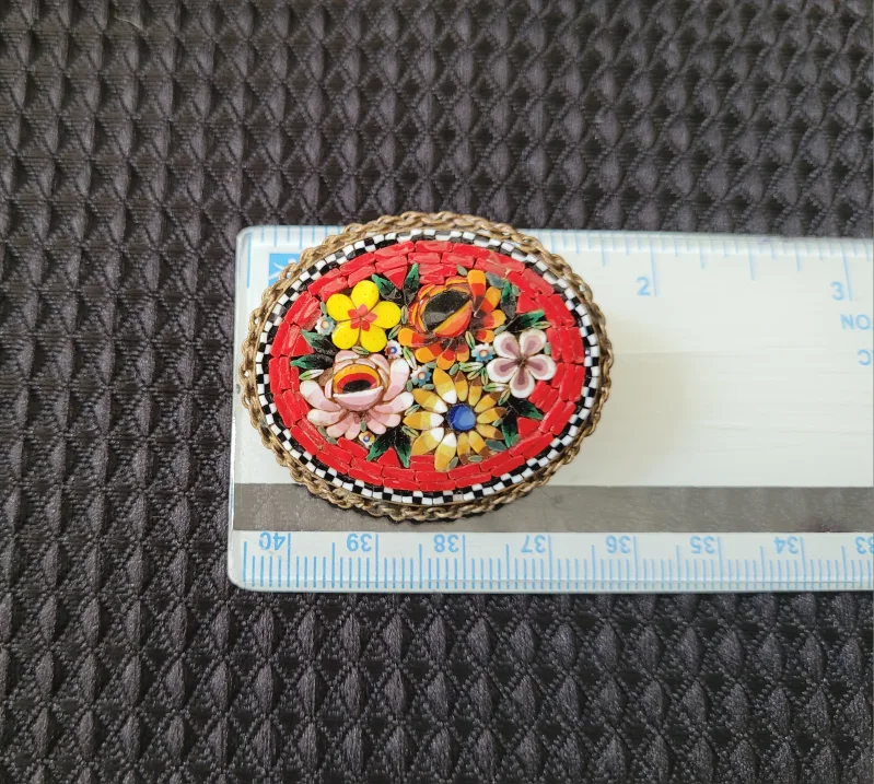 Antique Italian Micro Mosaic Brooch image indicator(4)