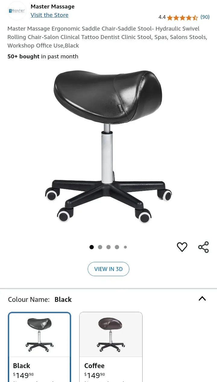 NEW! Master Massage Equipment Saddle Stool Chair image indicator(10)