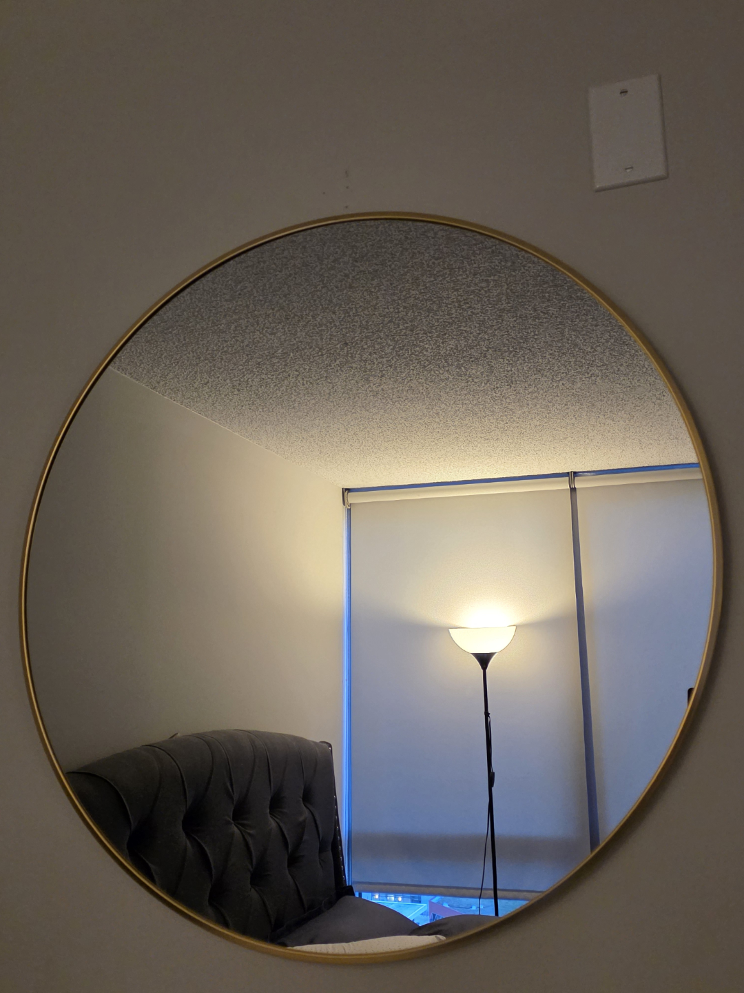 Gold Round Mirror