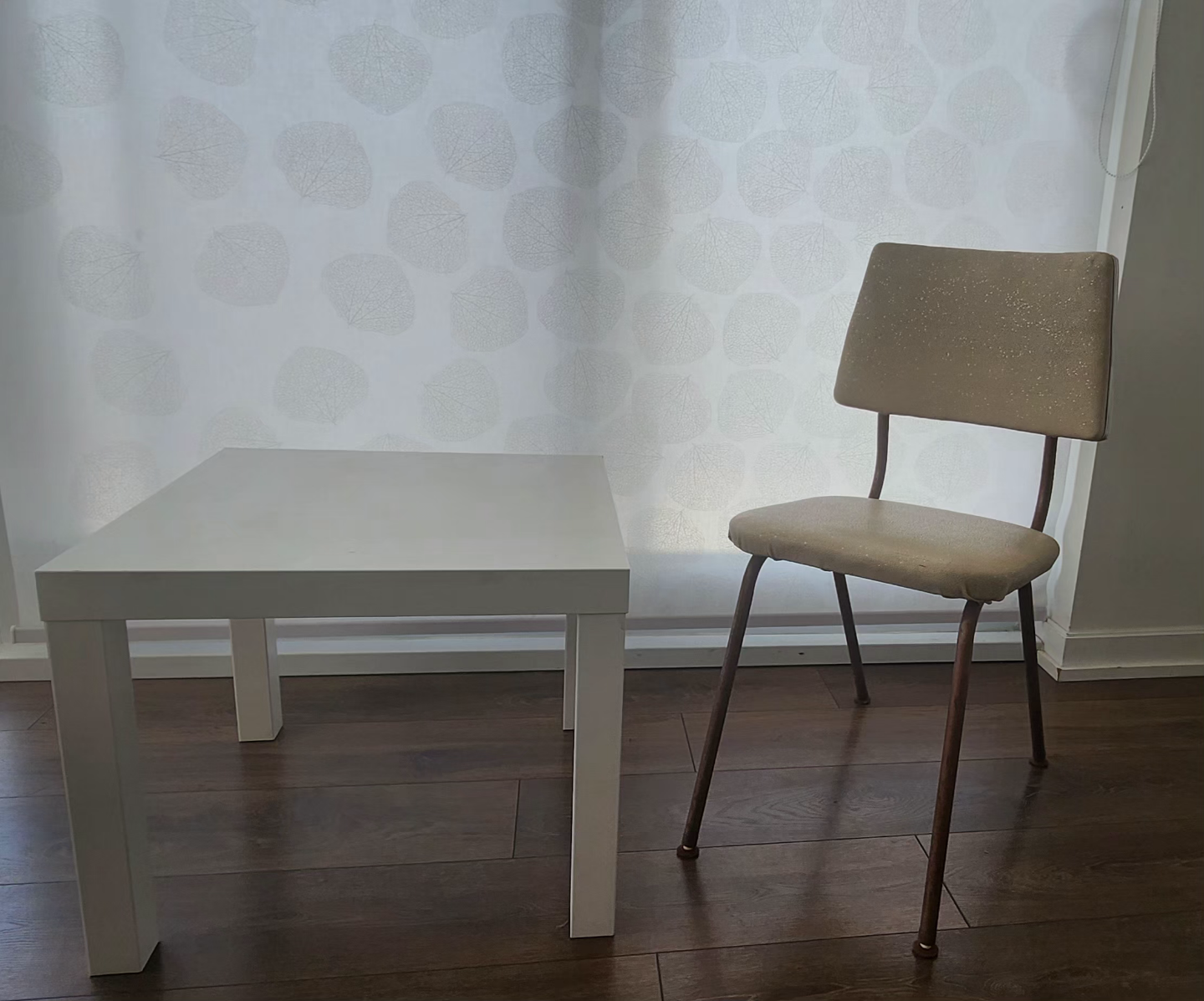 Chair and Square Coffee Table Set