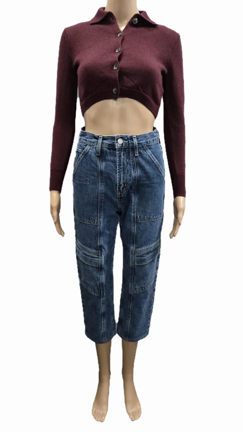 Agolde Cropped Cooper Cargo in Regulation Size 23-24 image indicator(4)