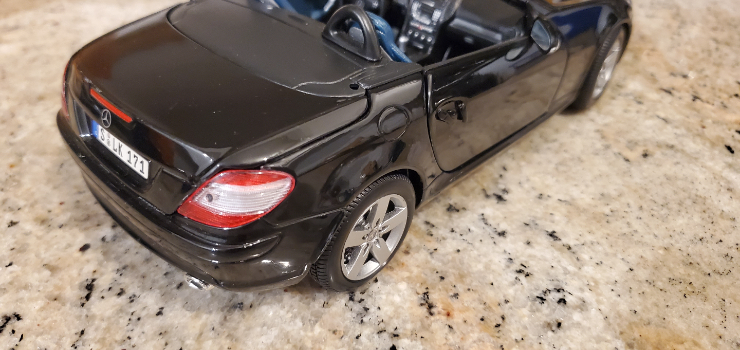 Mercedes-Benz SLK-Class Black Convertible Die-Cast Model Car - photo 5