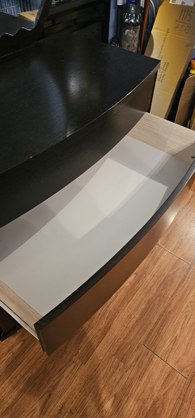 Dark Brown Vanity with Mirror - photo 3