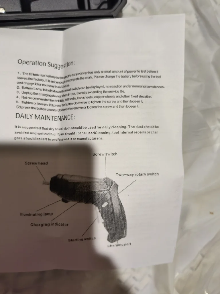 Cordless Electric Screwdriver Set with Case image indicator(5)