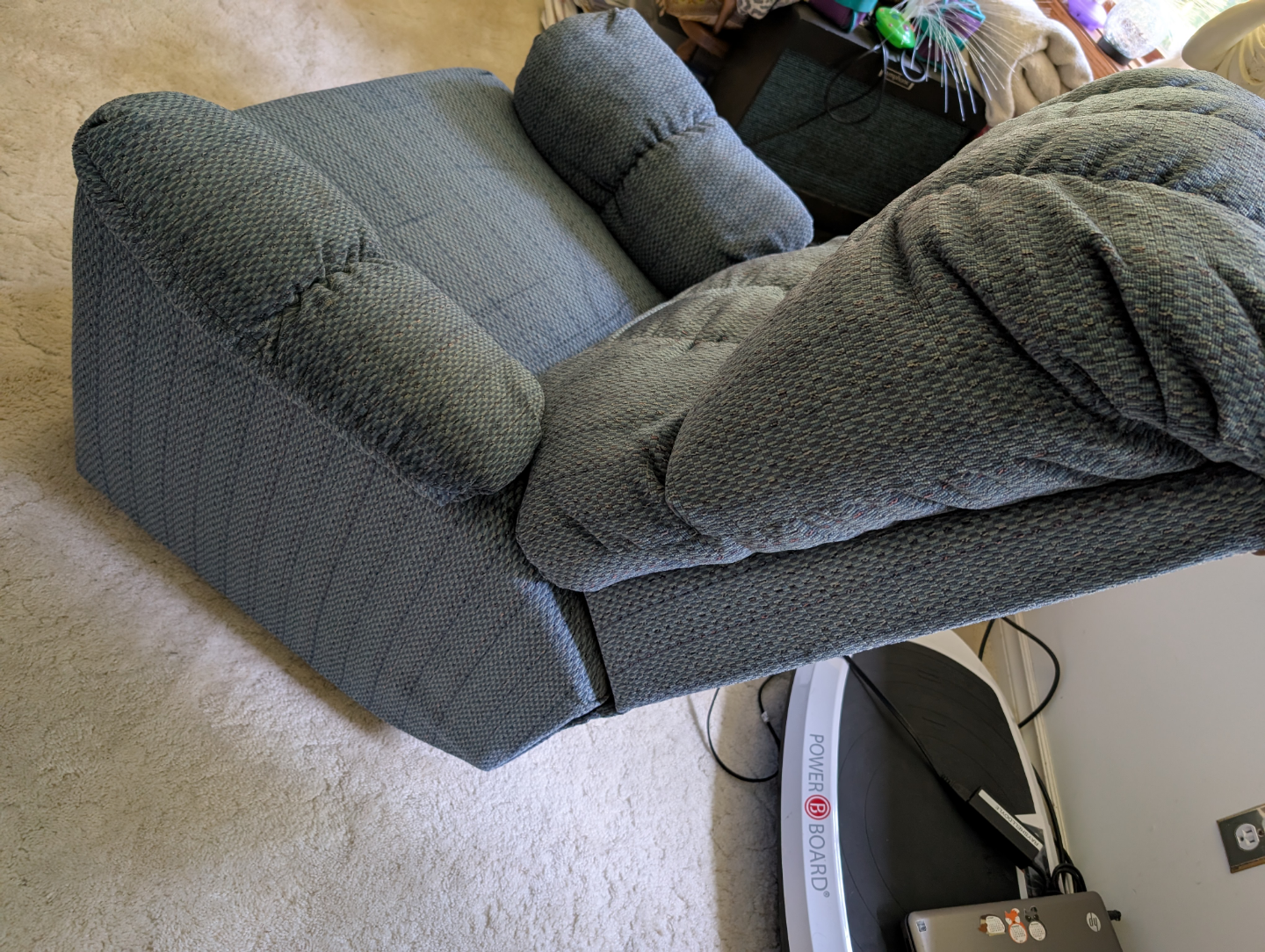 Recliner Chair - Blue Fabric - photo 3