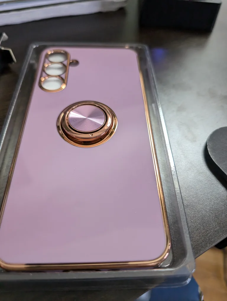 LeYi Samsung A16 Case - Purple with Ring Holder thumbnail