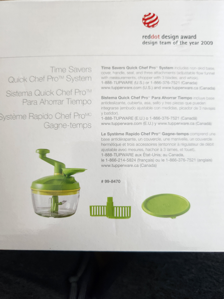 Tupperware Quick Chef Pro System - Brand New in Box! - photo 5