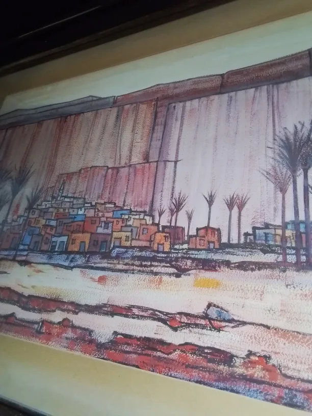 Framed Desert Oasis Pastel by Mady Dessirier image indicator(7)