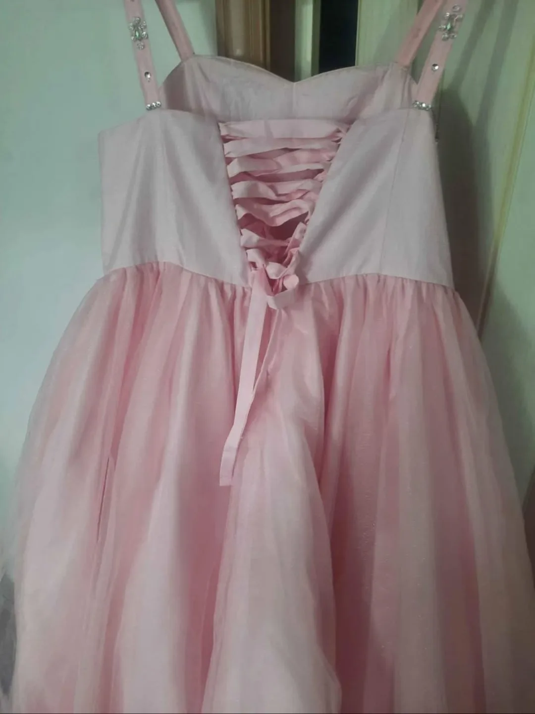 🥕Girls' Pink Beaded Special Occasion Dress Size 16 image indicator(2)