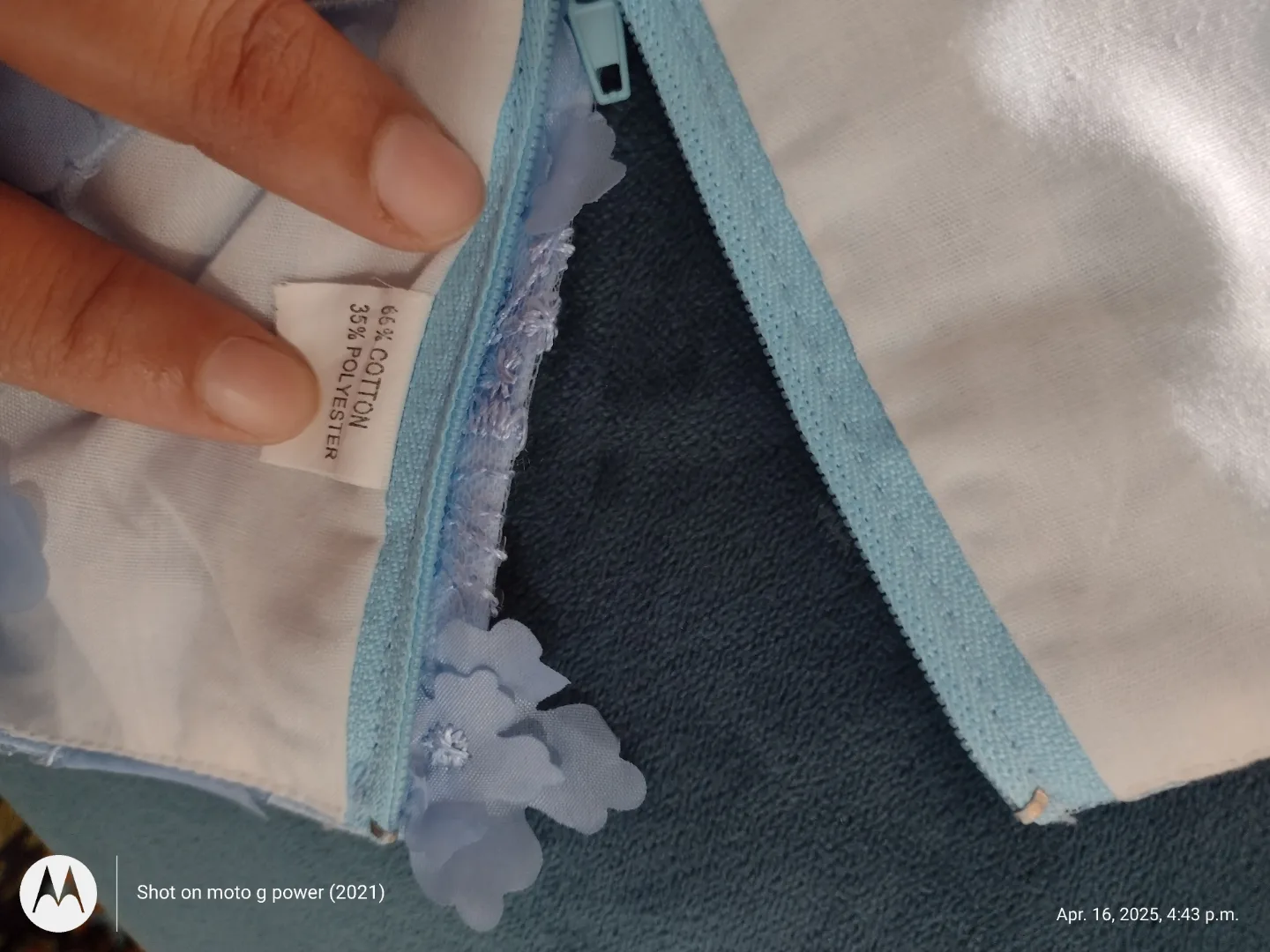 Girls' Light Blue High-Low Flower Girl Dress image indicator(5)