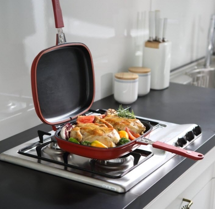 Happycall Double Sided Frying Pan - Red - photo 3