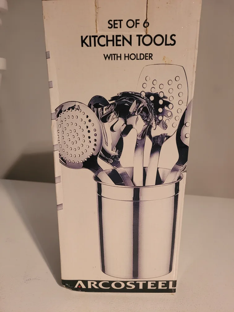 Arcosteel Kitchen Tool Set with Holder - New in Box thumbnail