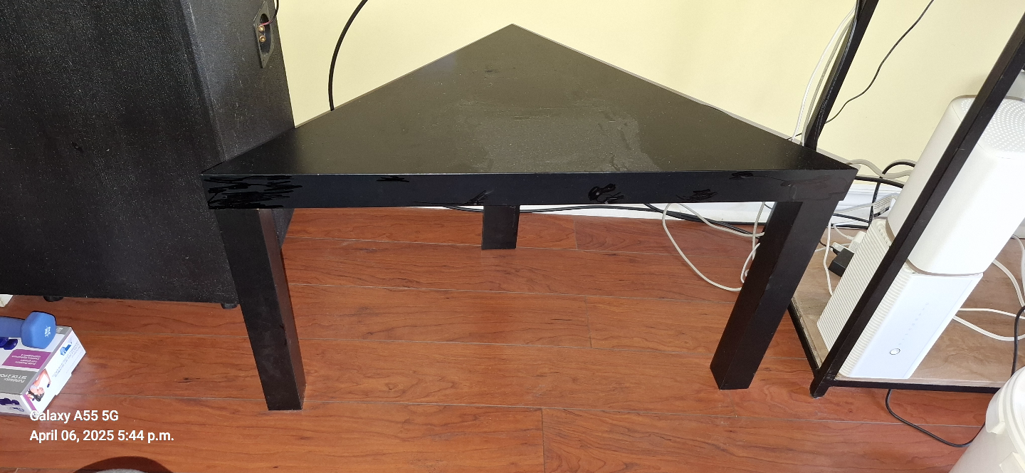 Black Triangle End Table