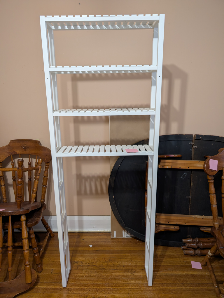 White Over-the-Toilet Storage Organizer