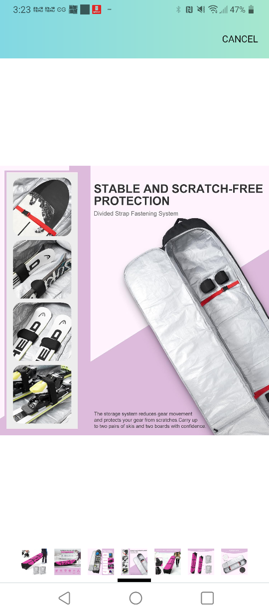 Olrando Ski and Snowboard Travel Bag - Pink - photo 4