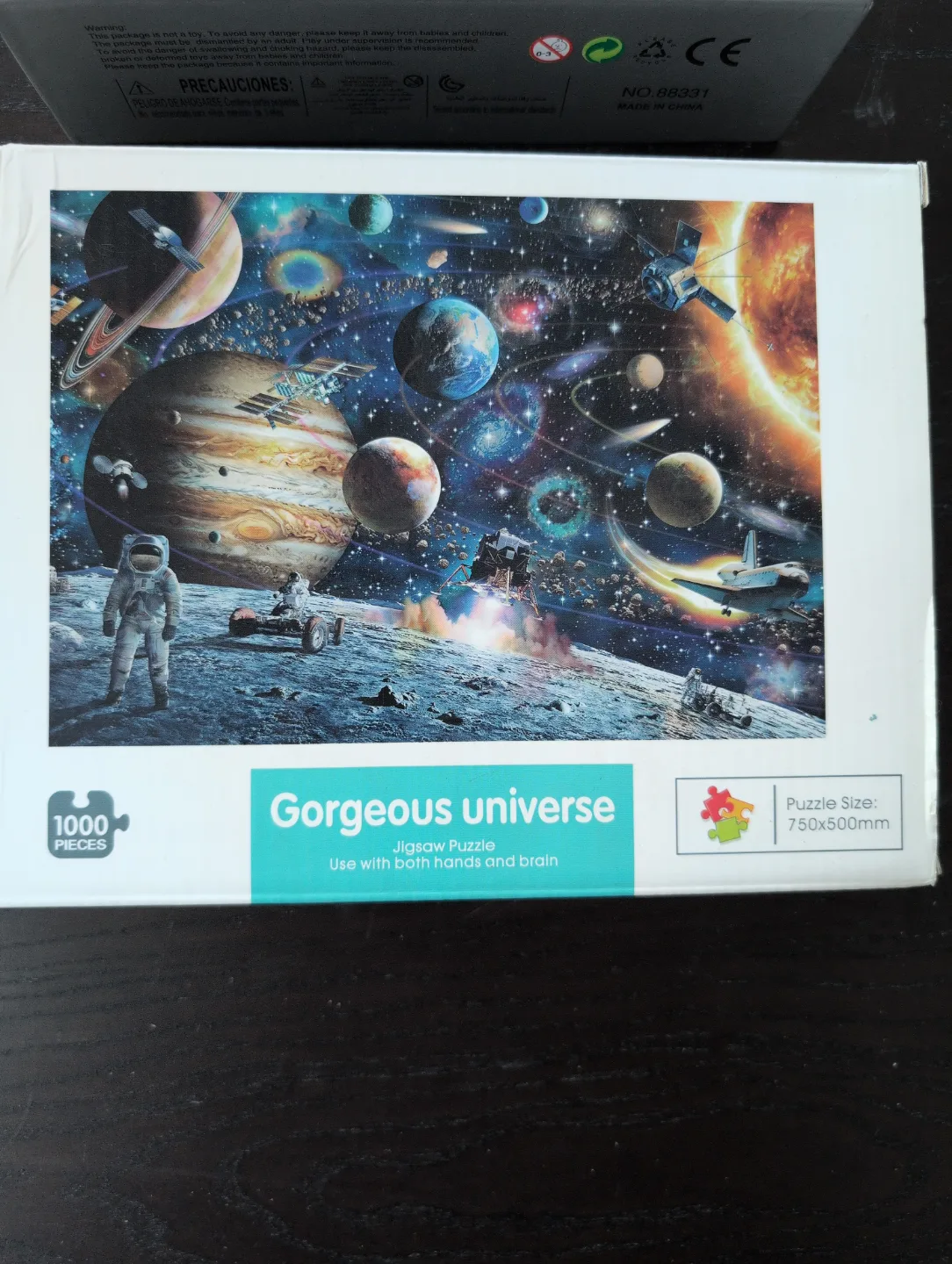 Two 1000-Piece Jigsaw Puzzles - Round Rainbow & Space image indicator(3)