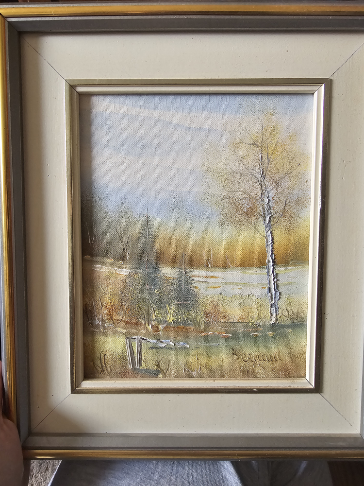 Framed Landscape Painting by D.Sewell