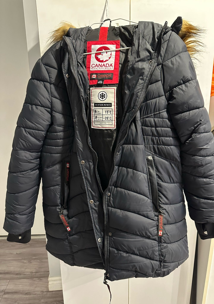 Canada Weathergear Black Puffer Jacket with Faux Fur Hood - photo 2