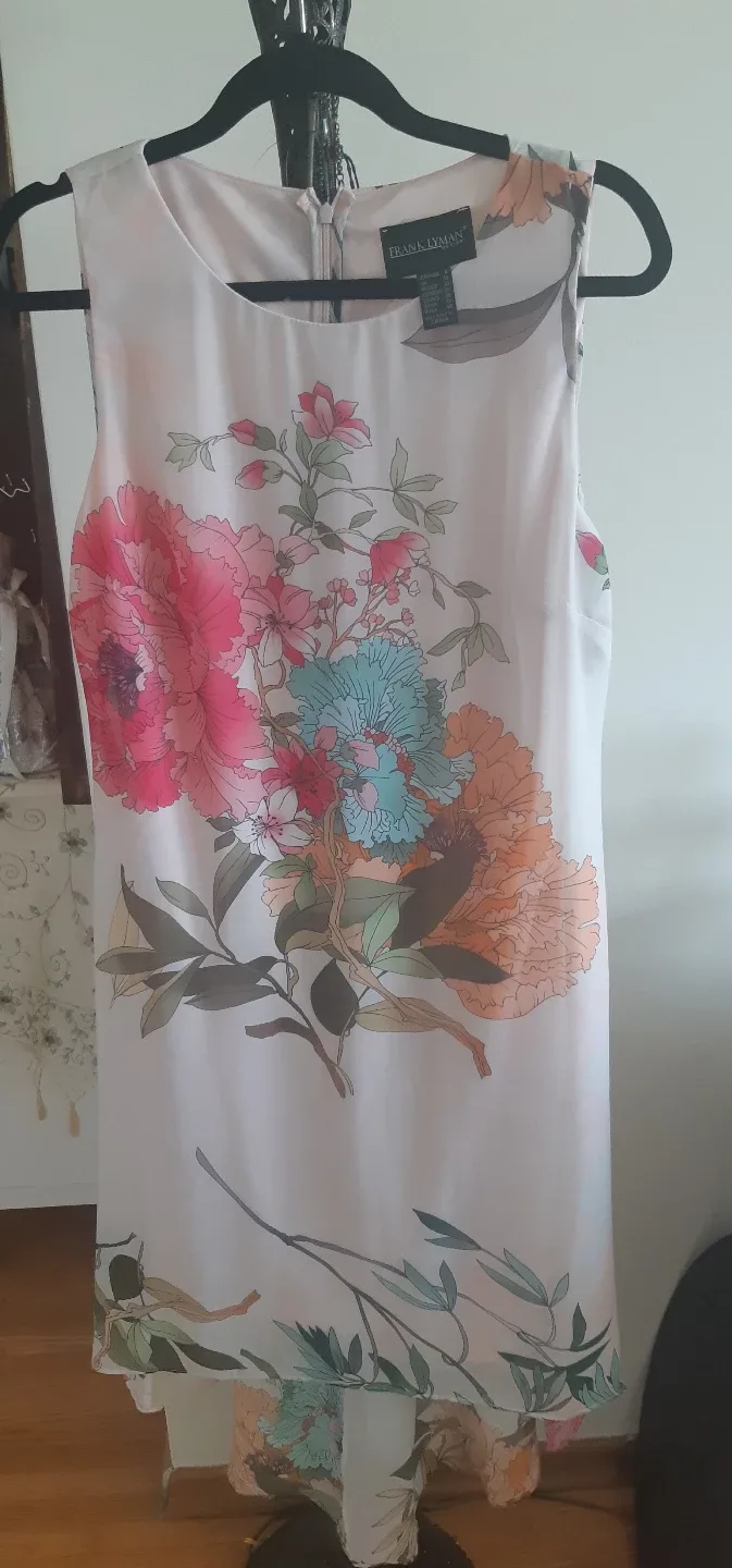Frank Lyman Floral Sleeveless Dress Size 8 thumbnail