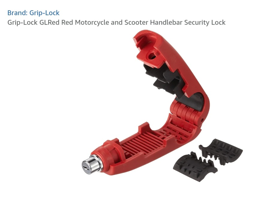 Grip-Lock GLRed Motorcycle and Scooter Handlebar Security Lock - photo 3