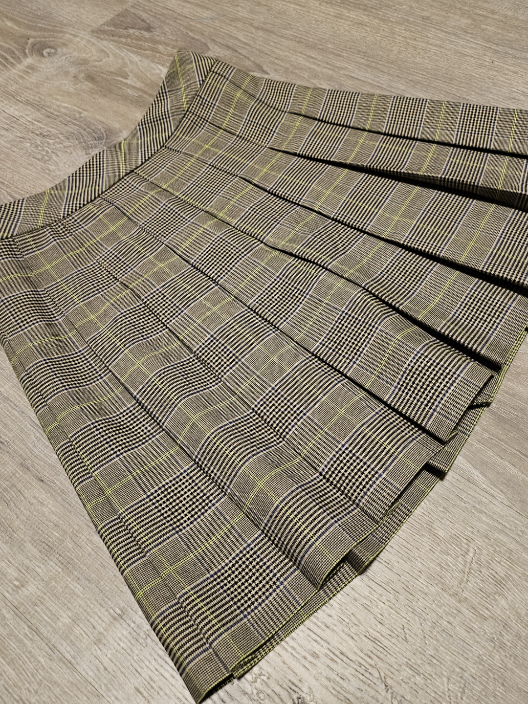 Aritzia Sunday Best Grey Plaid Pleated Mini Skirt Size 00 - photo 2