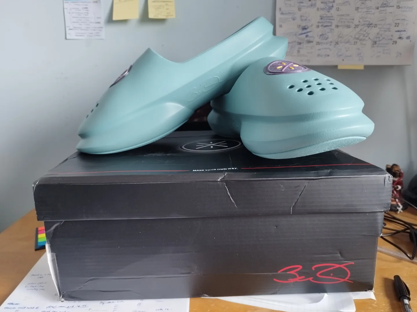 Wade Basketball Off-Court Slides - Size 10 US - Teal image indicator(6)