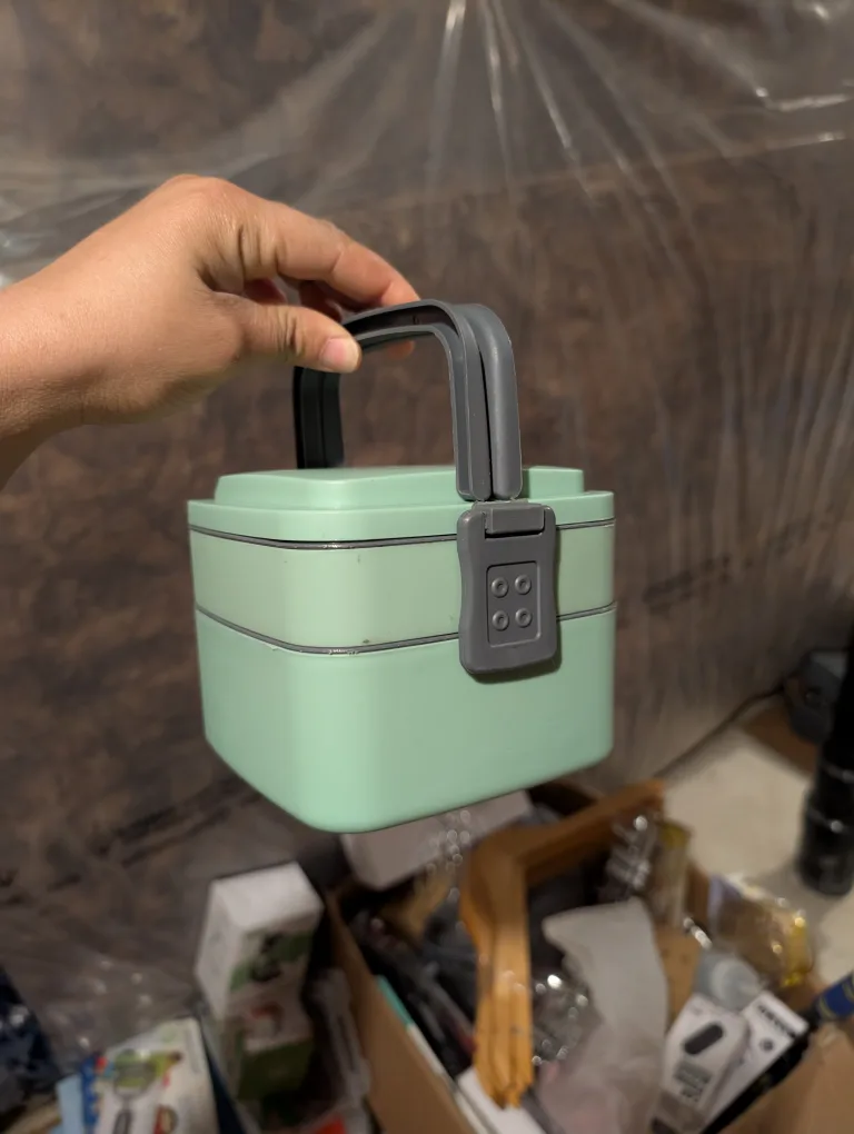 Mint Green Stackable Lunchbox with Handle thumbnail