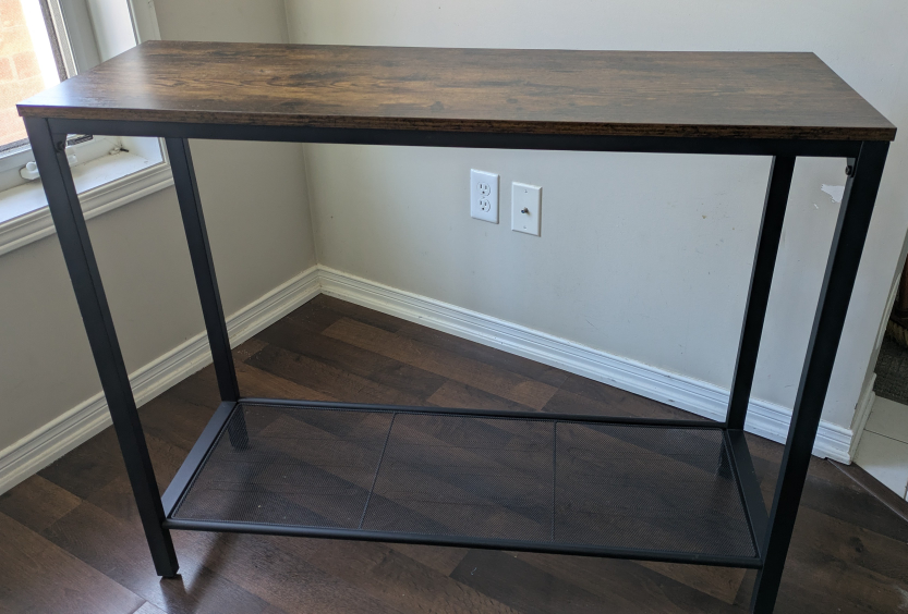 Console Table with Metal Shelf