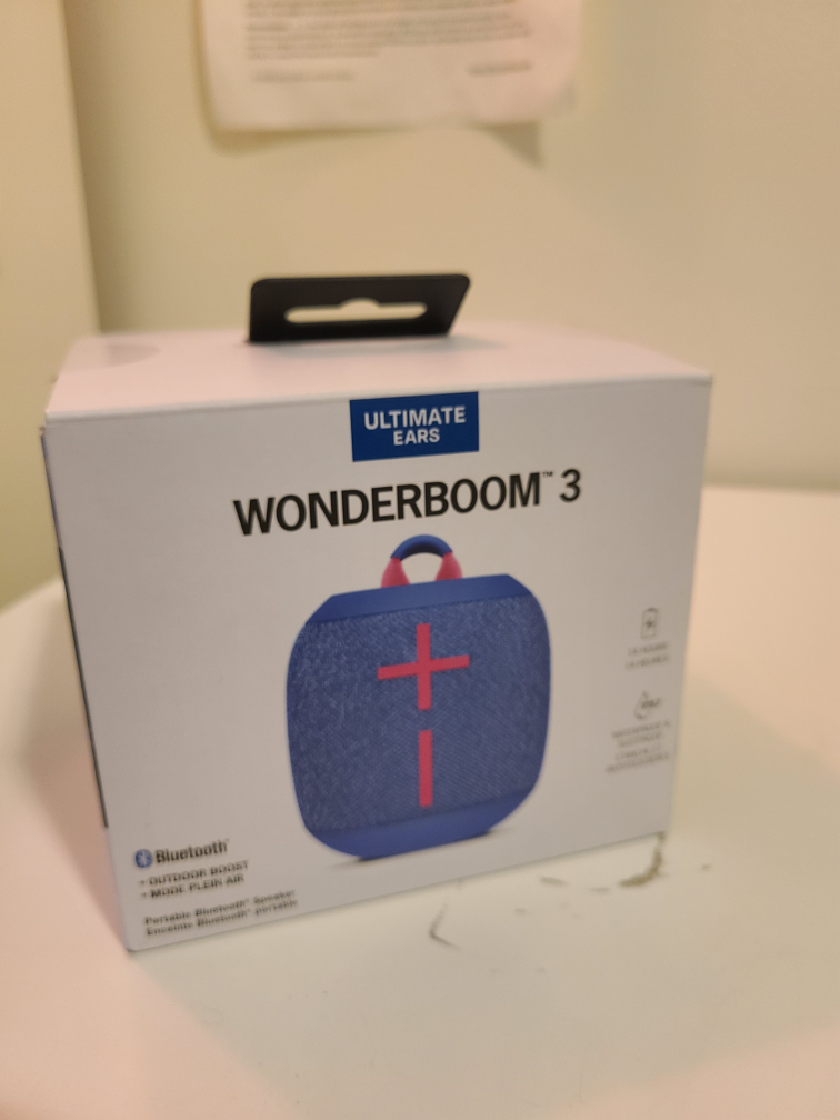 U E WonderBoom 3 Bluetooth Speaker - Blue (New Open Box