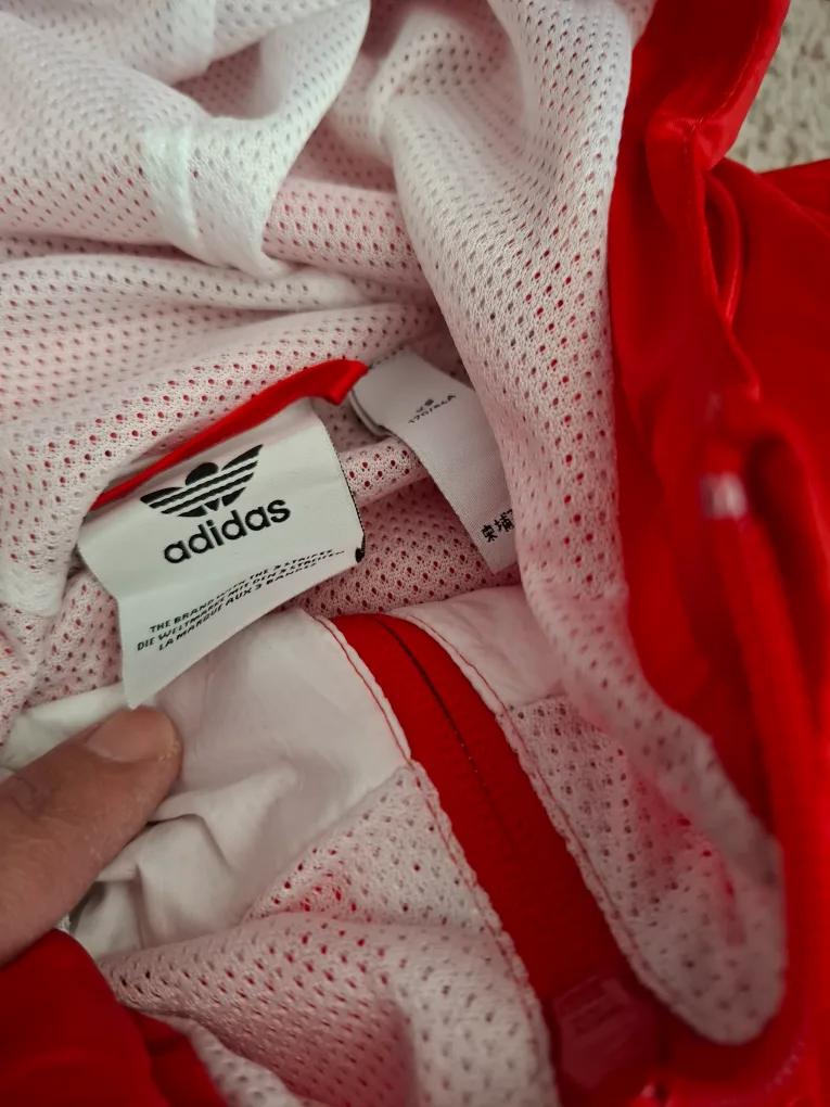Adidas Red White Trefoil Logo Jacket - Size XS image indicator(4)
