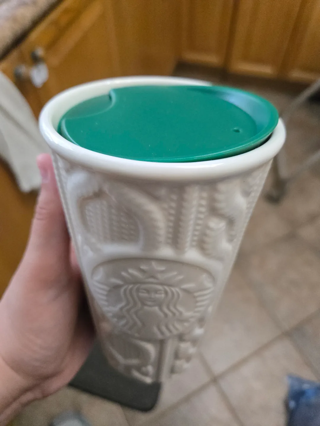 Starbucks Cable Knit Ceramic Tumbler with Lid thumbnail