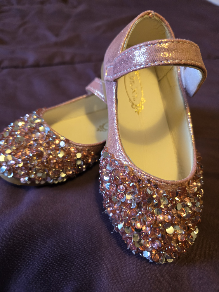 Girls' Pink Beaded  Shoes - Size 23