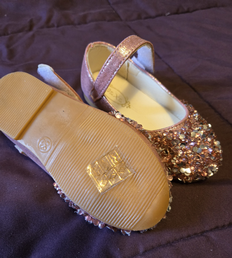 Girls' Pink Beaded  Shoes - Size 23 - photo 2