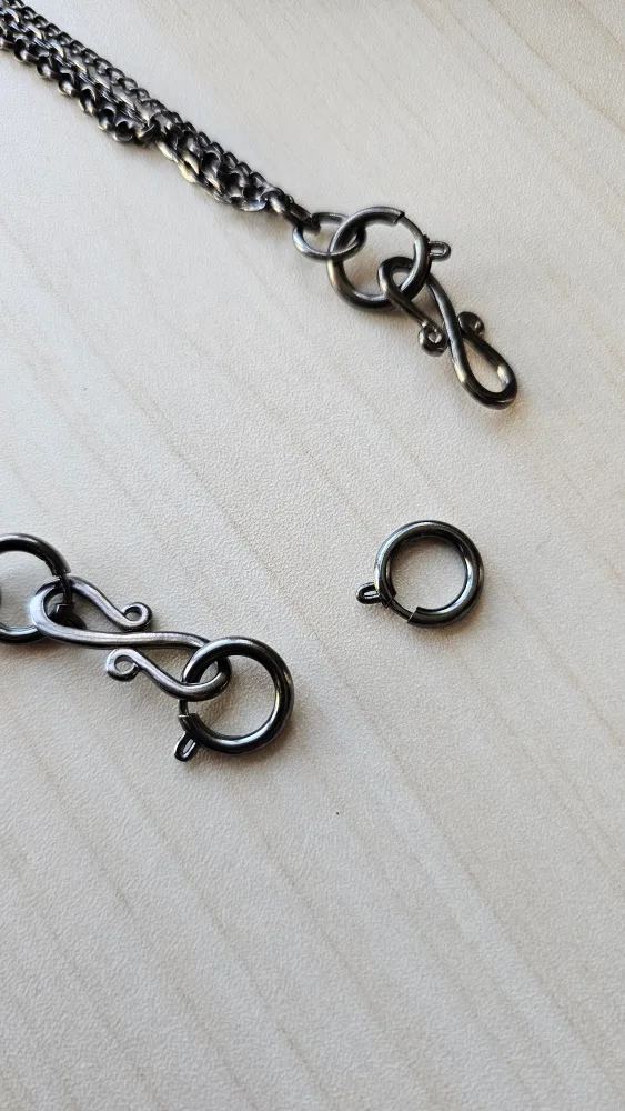 Layered Gunmetal Chain Necklace image indicator(3)