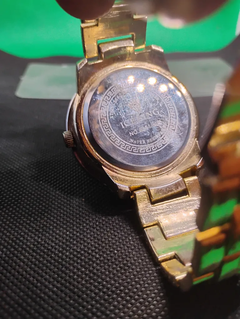 Ice King Gold Tone Watch with Crystal Accents image indicator(3)